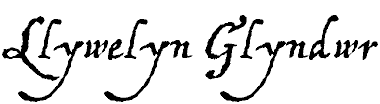 banner table - Llywelyn Glyndwr name